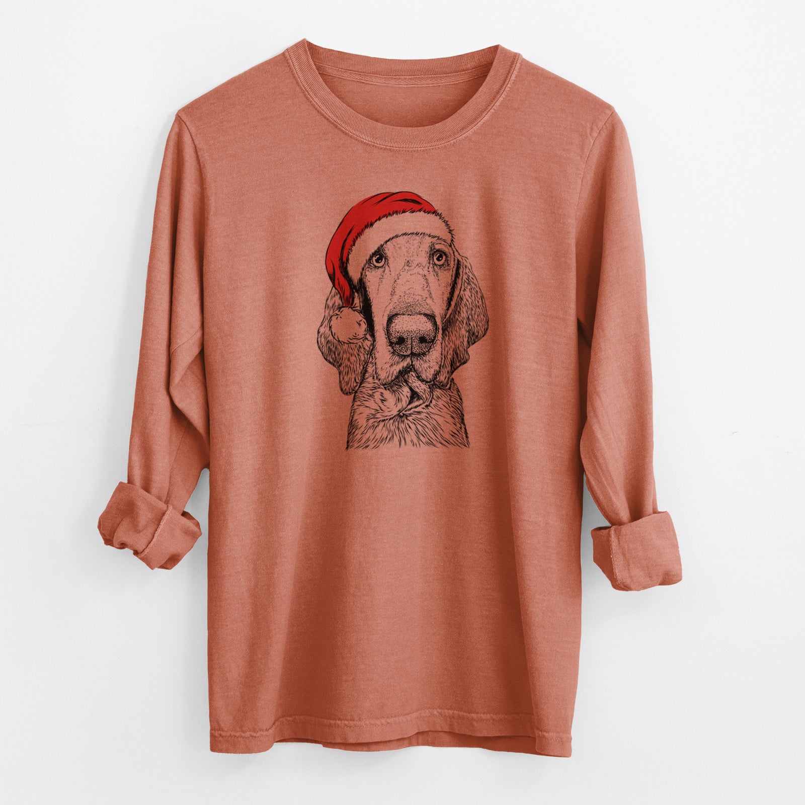 Santa Kylie the Bracco Italiano - Men's Heavyweight 100% Cotton Long Sleeve
