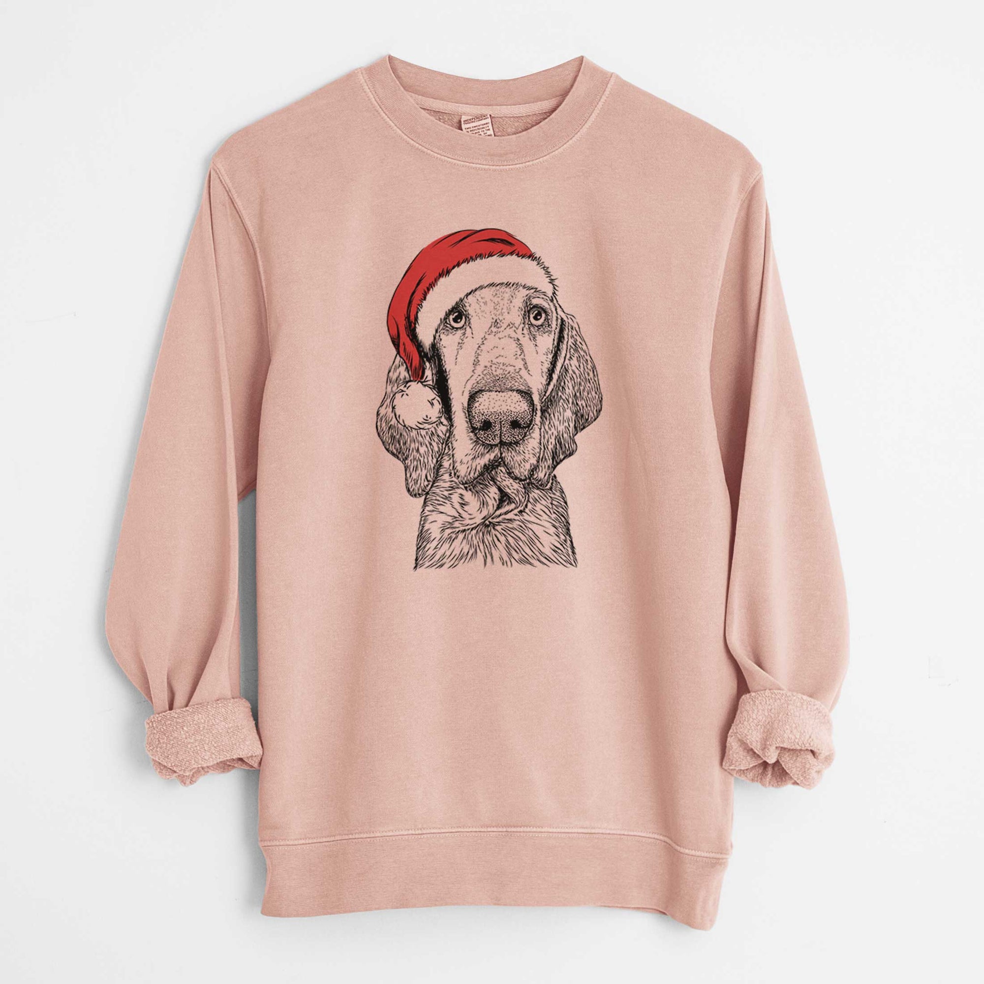 Santa Kylie the Bracco Italiano - Unisex Pigment Dyed Crew Sweatshirt