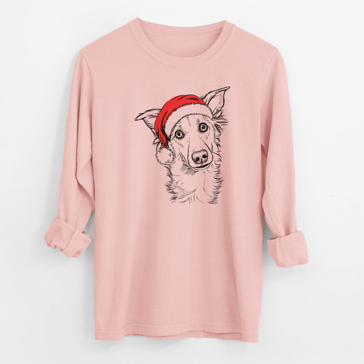 Santa Kyu the Windsprite - Men's Heavyweight 100% Cotton Long Sleeve