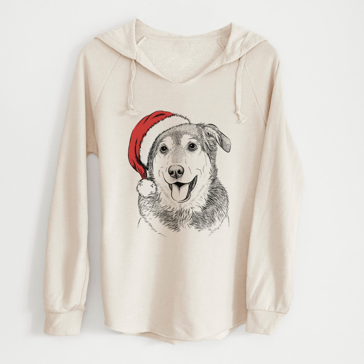 Santa Lance the Lab/Shepherd Mix - Cali Wave Hooded Sweatshirt