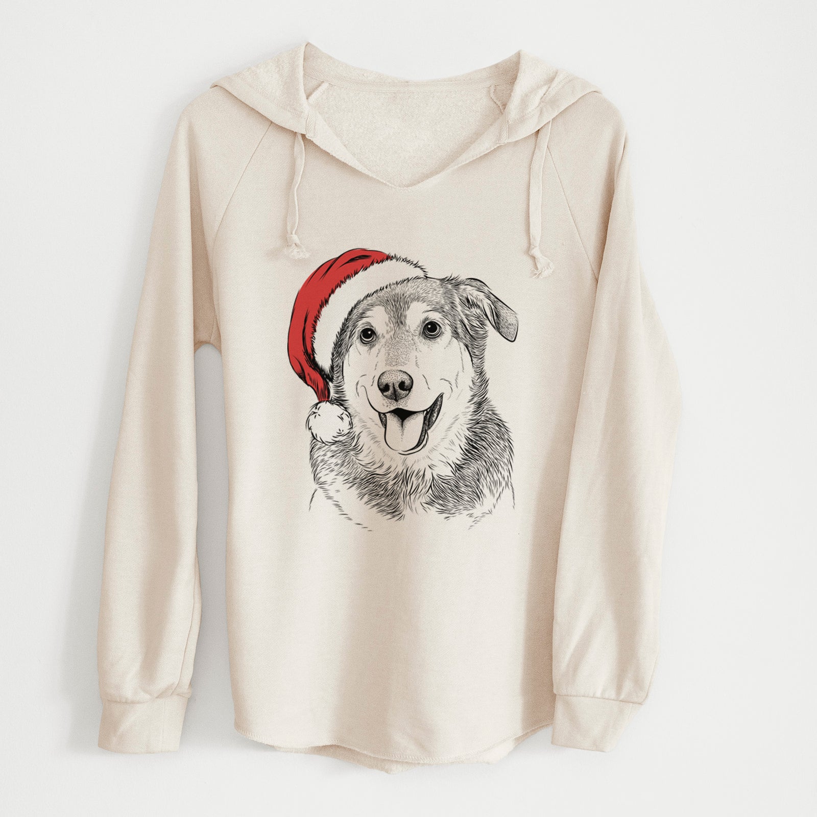 Santa Lance the Lab/Shepherd Mix - Cali Wave Hooded Sweatshirt