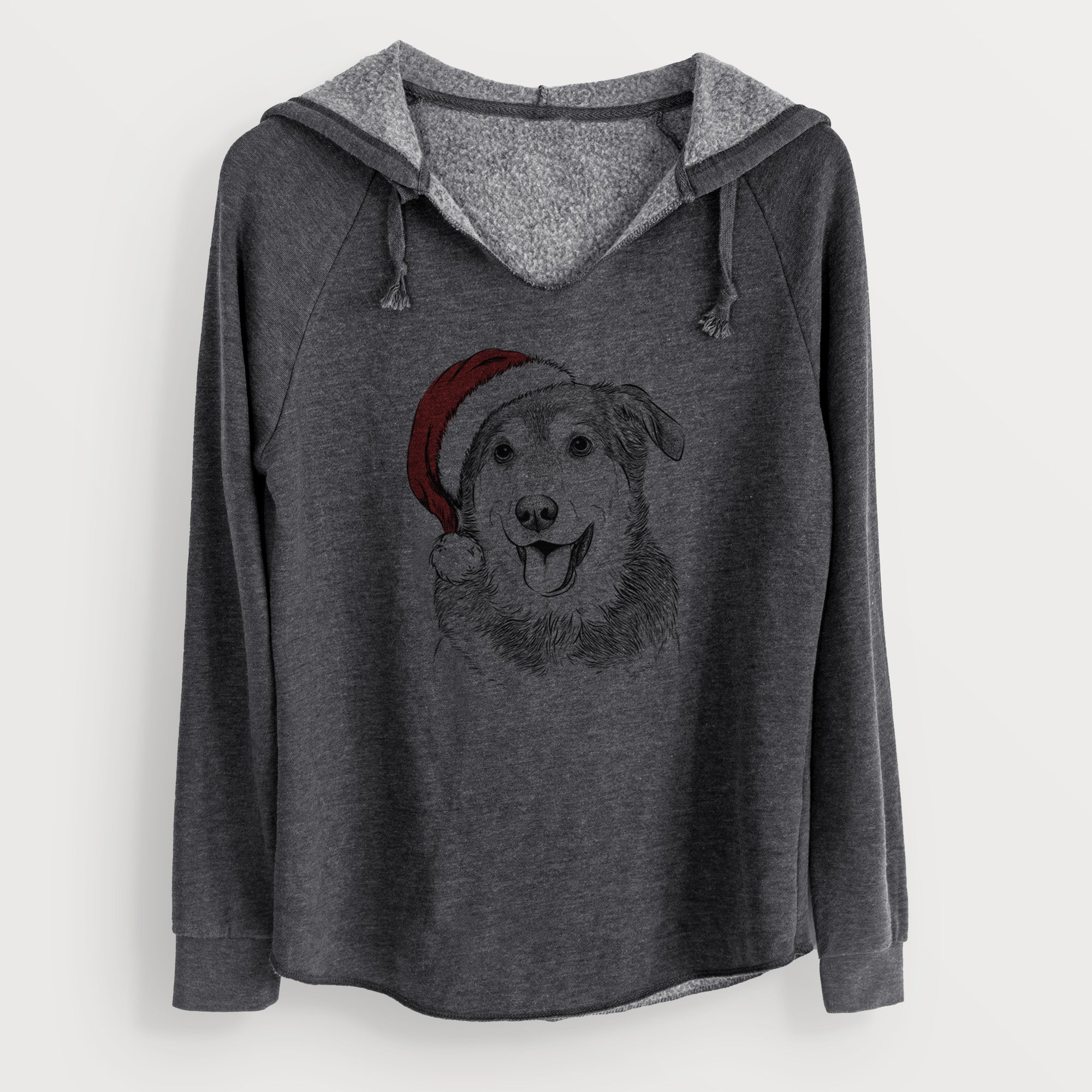 Santa Lance the Lab/Shepherd Mix - Cali Wave Hooded Sweatshirt