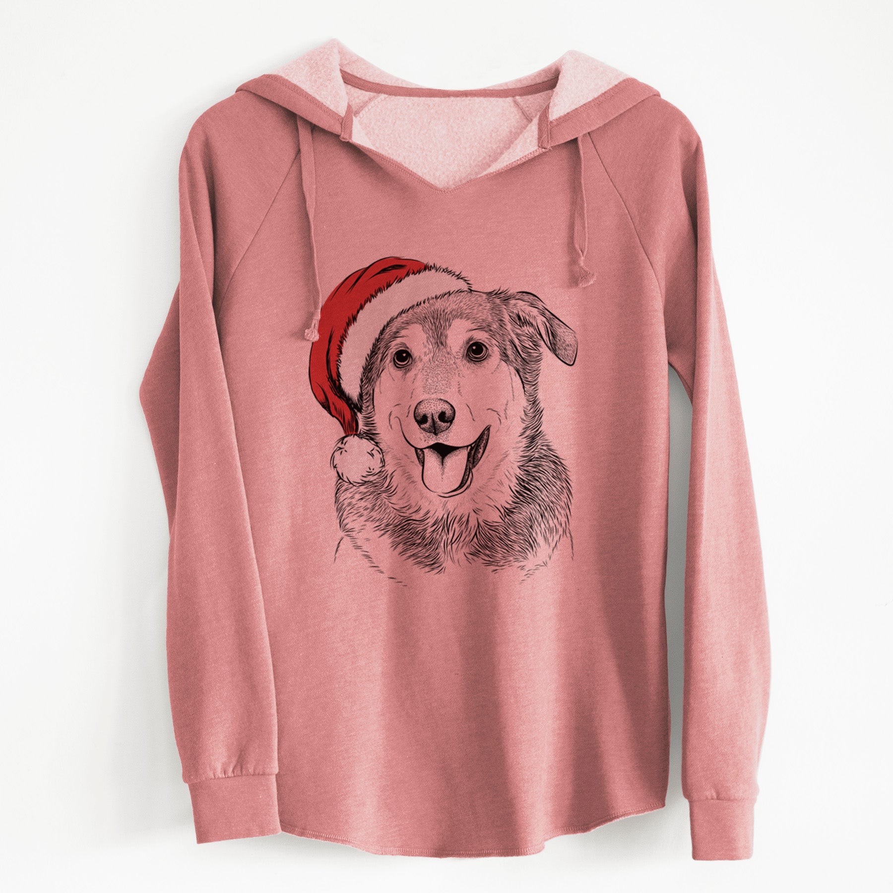 Santa Lance the Lab/Shepherd Mix - Cali Wave Hooded Sweatshirt