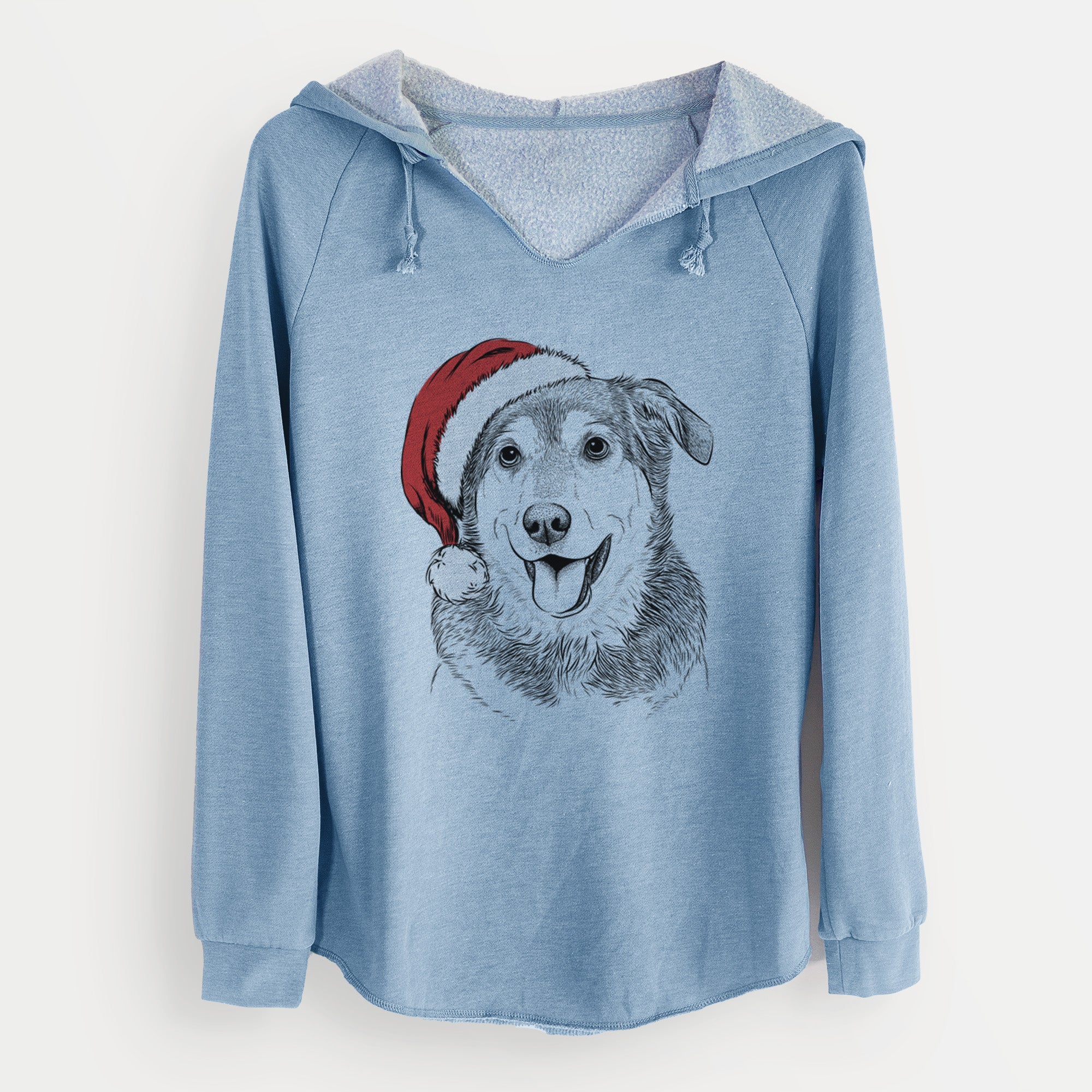 Santa Lance the Lab/Shepherd Mix - Cali Wave Hooded Sweatshirt