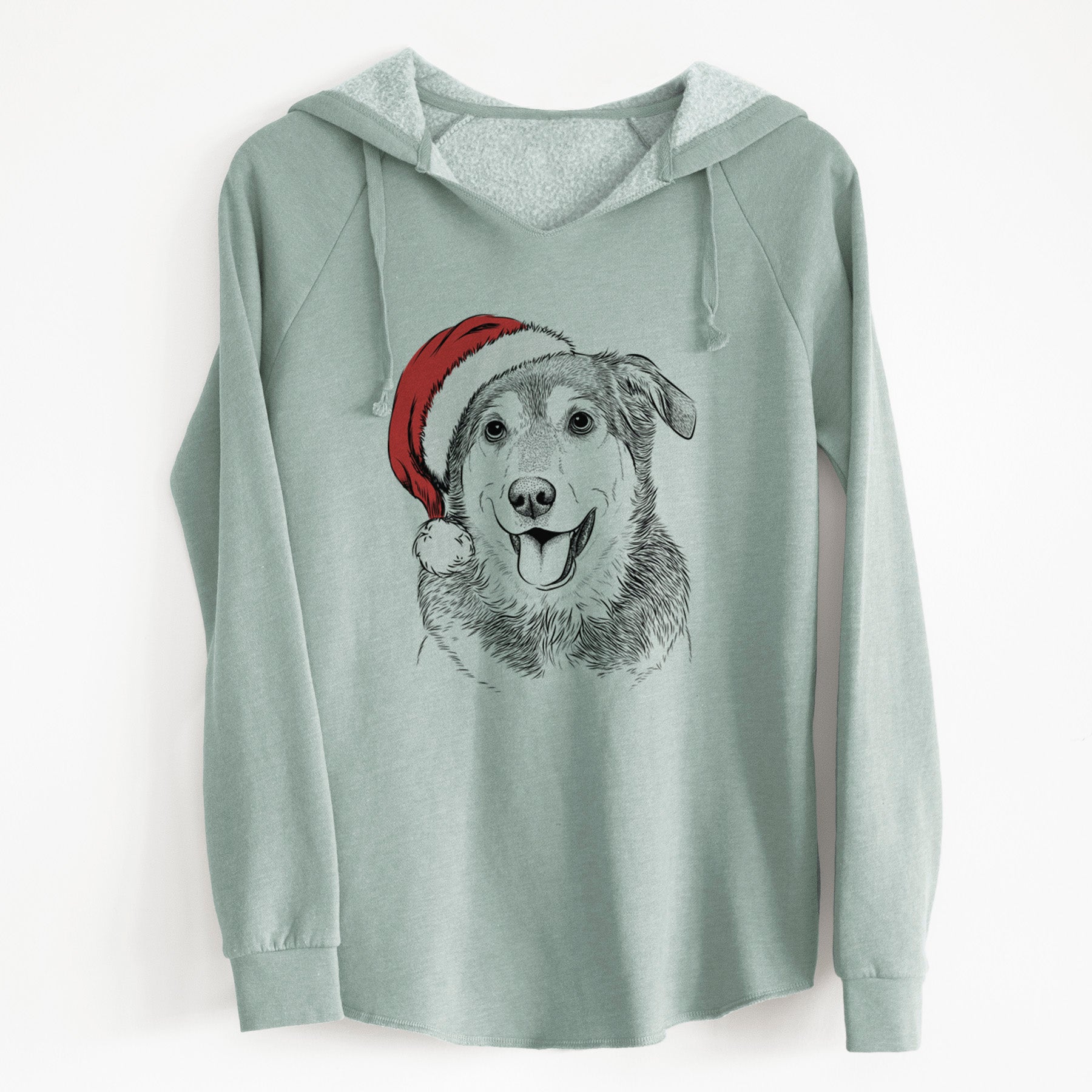 Santa Lance the Lab/Shepherd Mix - Cali Wave Hooded Sweatshirt