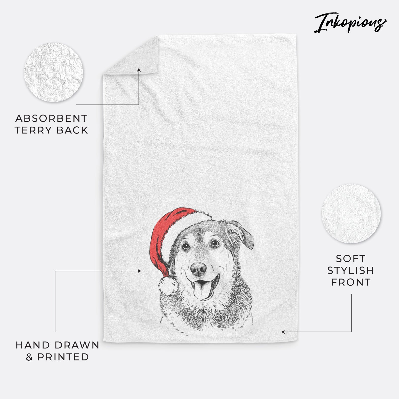 Lance the Lab/Shepherd Mix Decorative Hand Towel