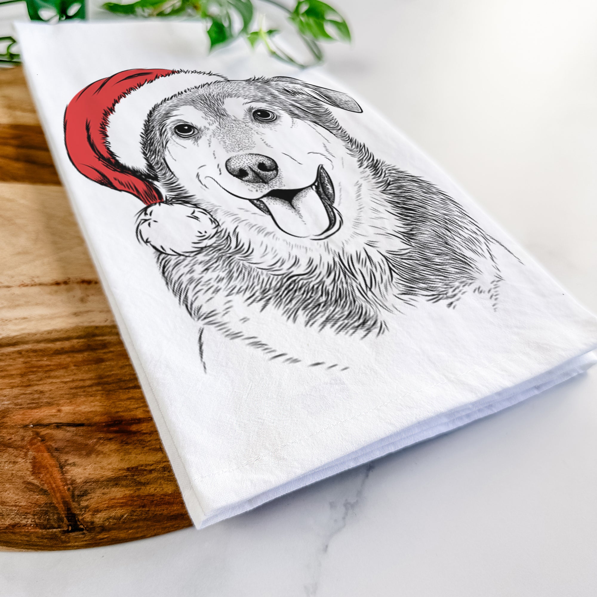 Lance the Lab/Shepherd Mix Tea Towel