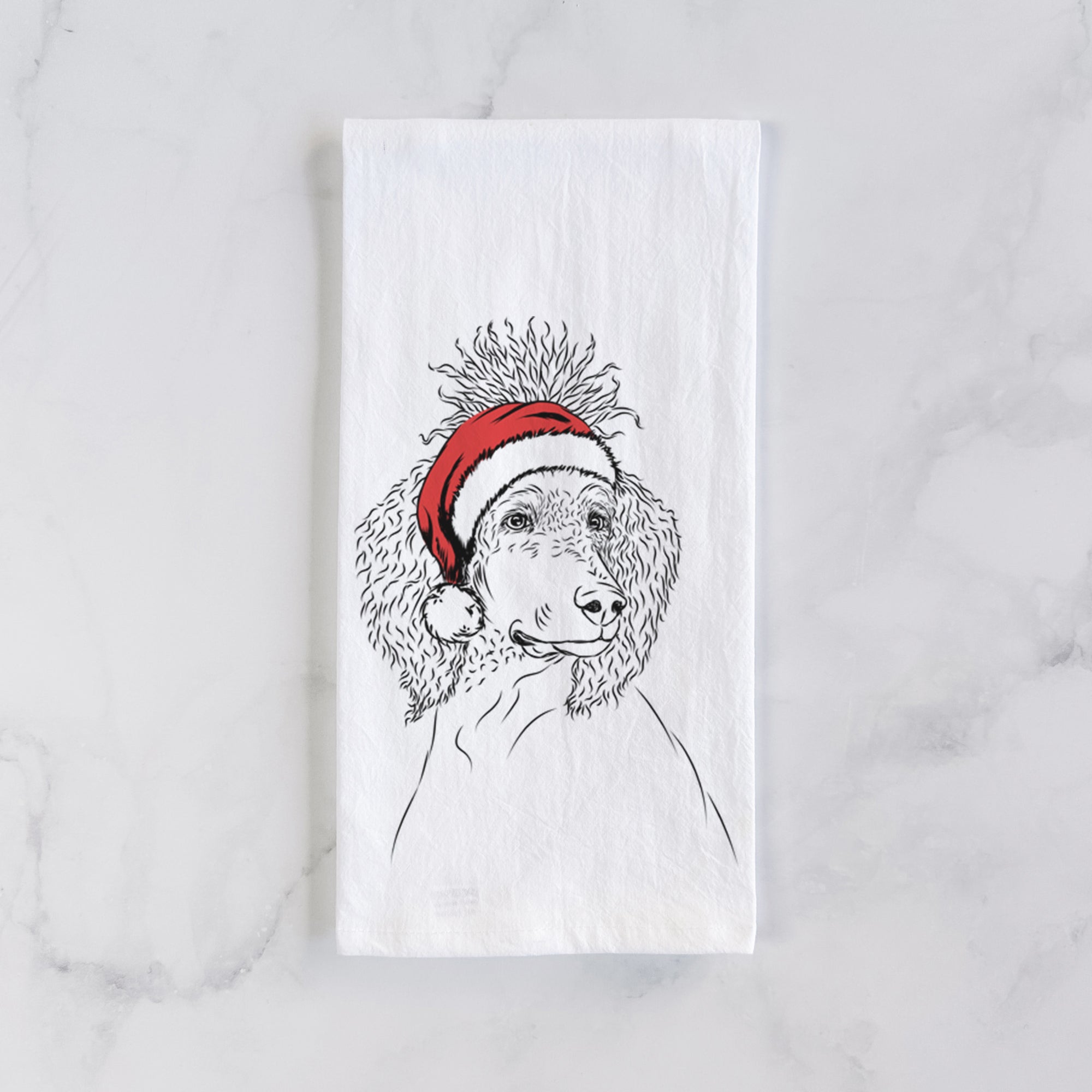 Leo the Poodle Tea Towel