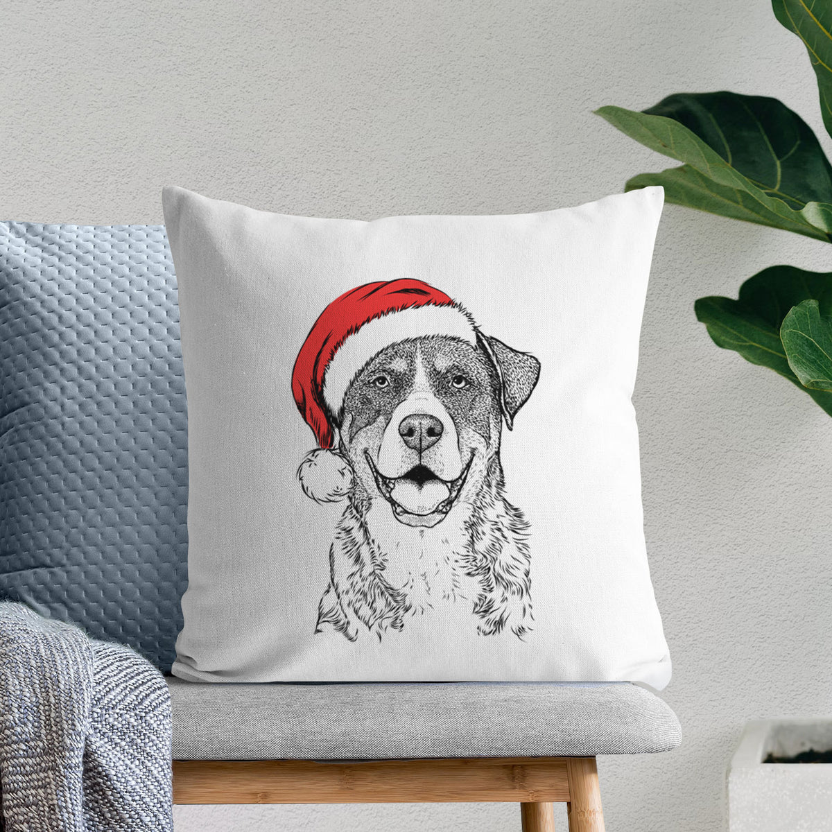 Leon the Greater Swiss Mountain Dog - Throw Pillow Cover