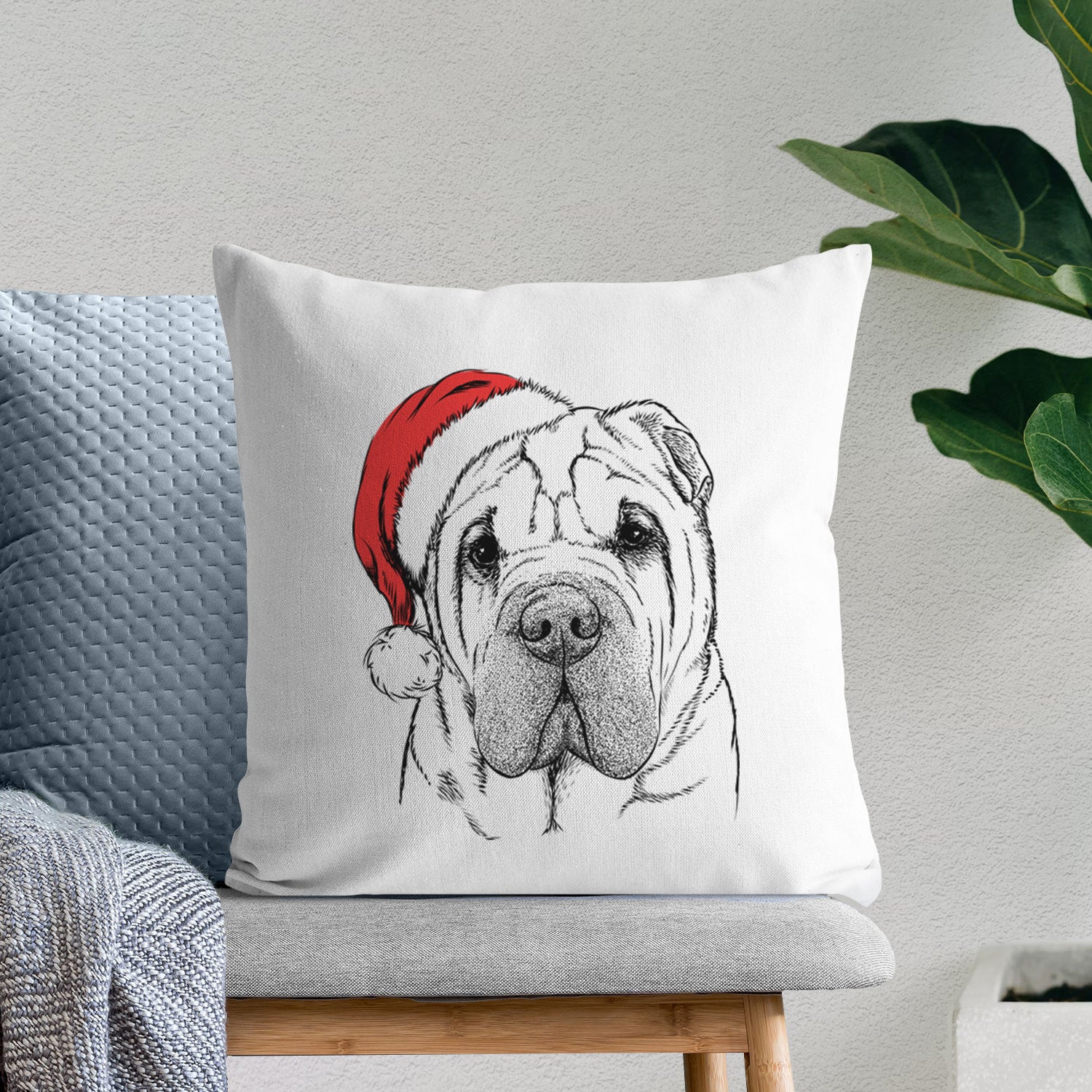 Lilly the Shar Pei - Throw Pillow Cover