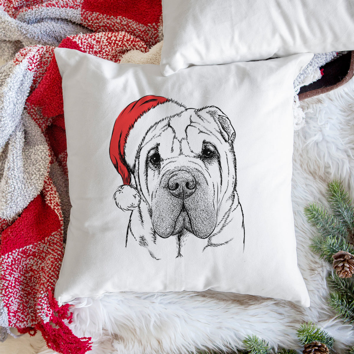 Lilly the Shar Pei - Throw Pillow Cover