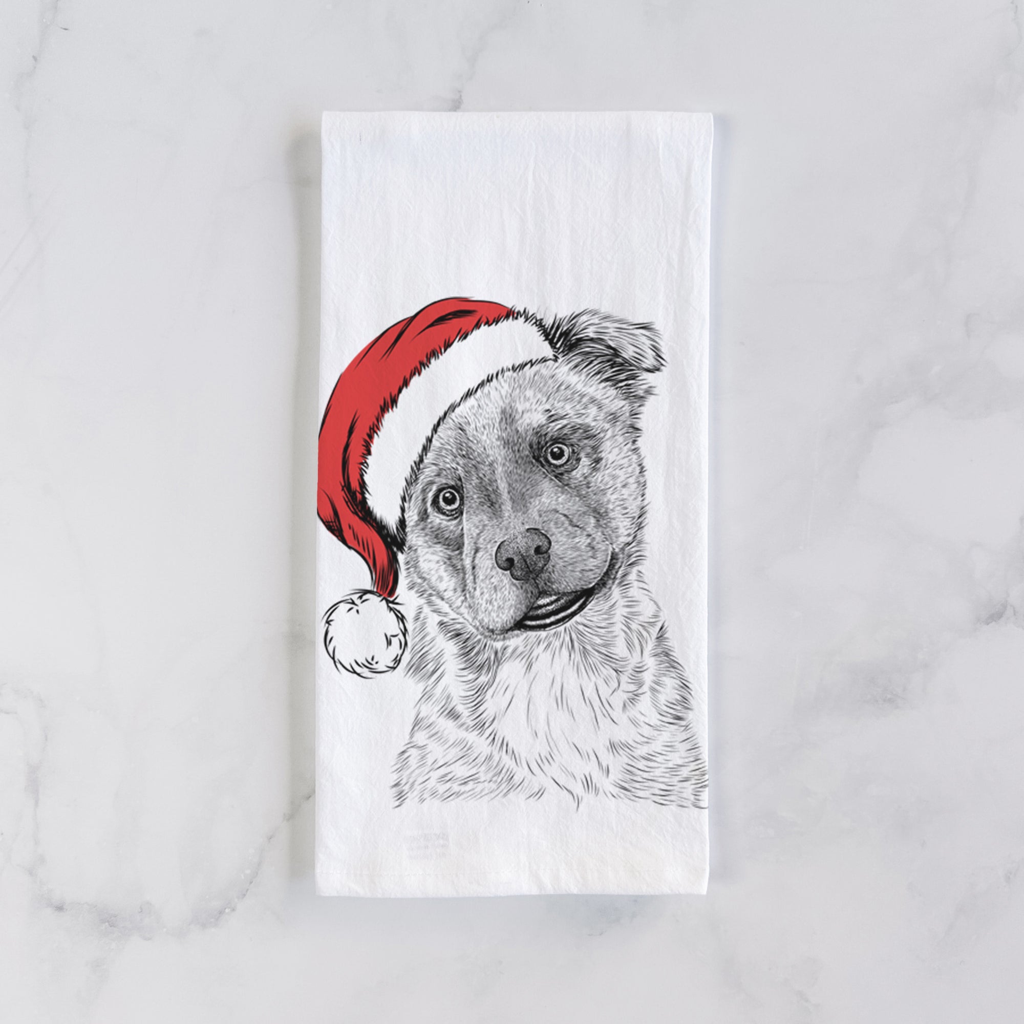 Loki Bear the Australian Cattle Dog Mix Tea Towel