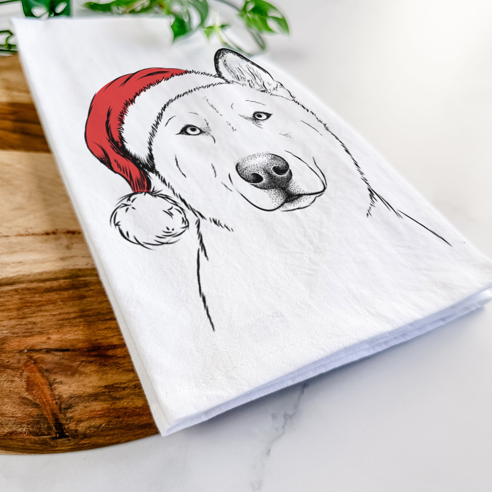 London the Siberian Husky Tea Towel