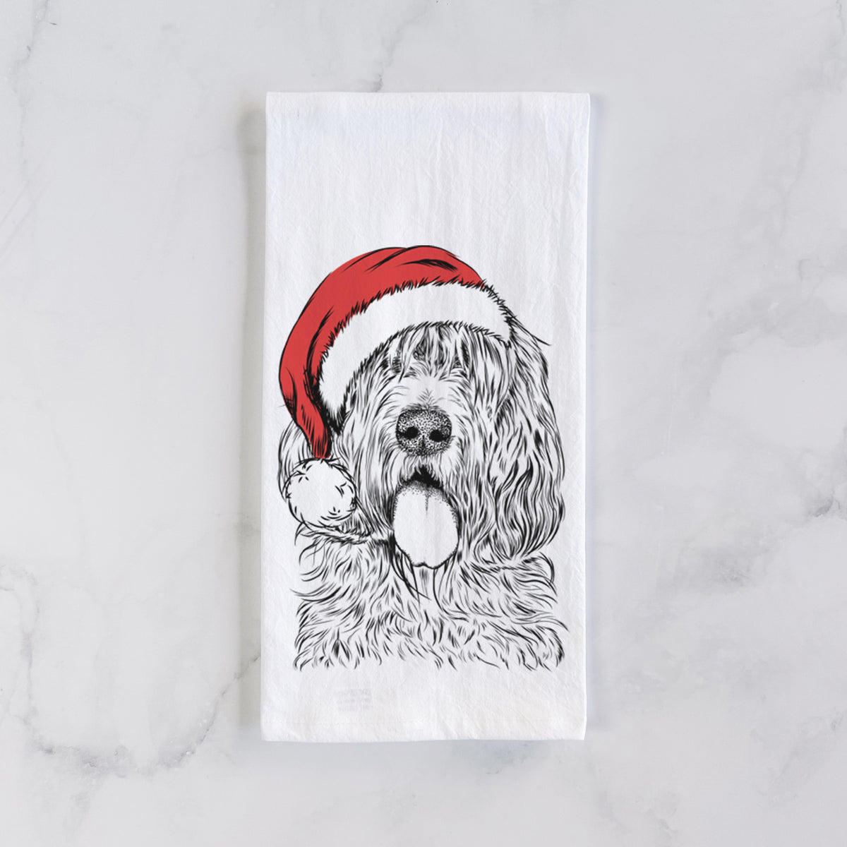 Lou the Otterhound Tea Towel