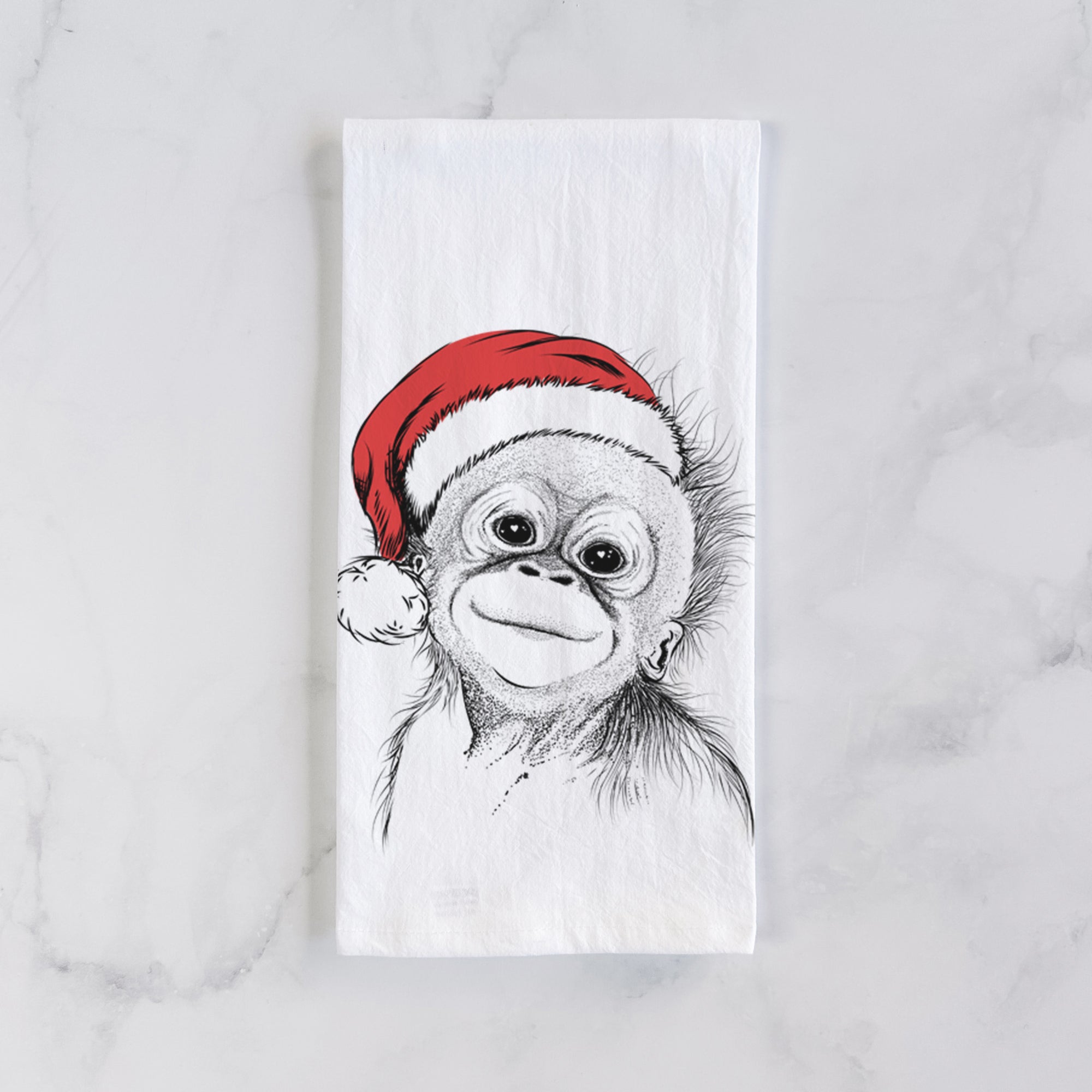 Louie the Baby Orangutan Tea Towel