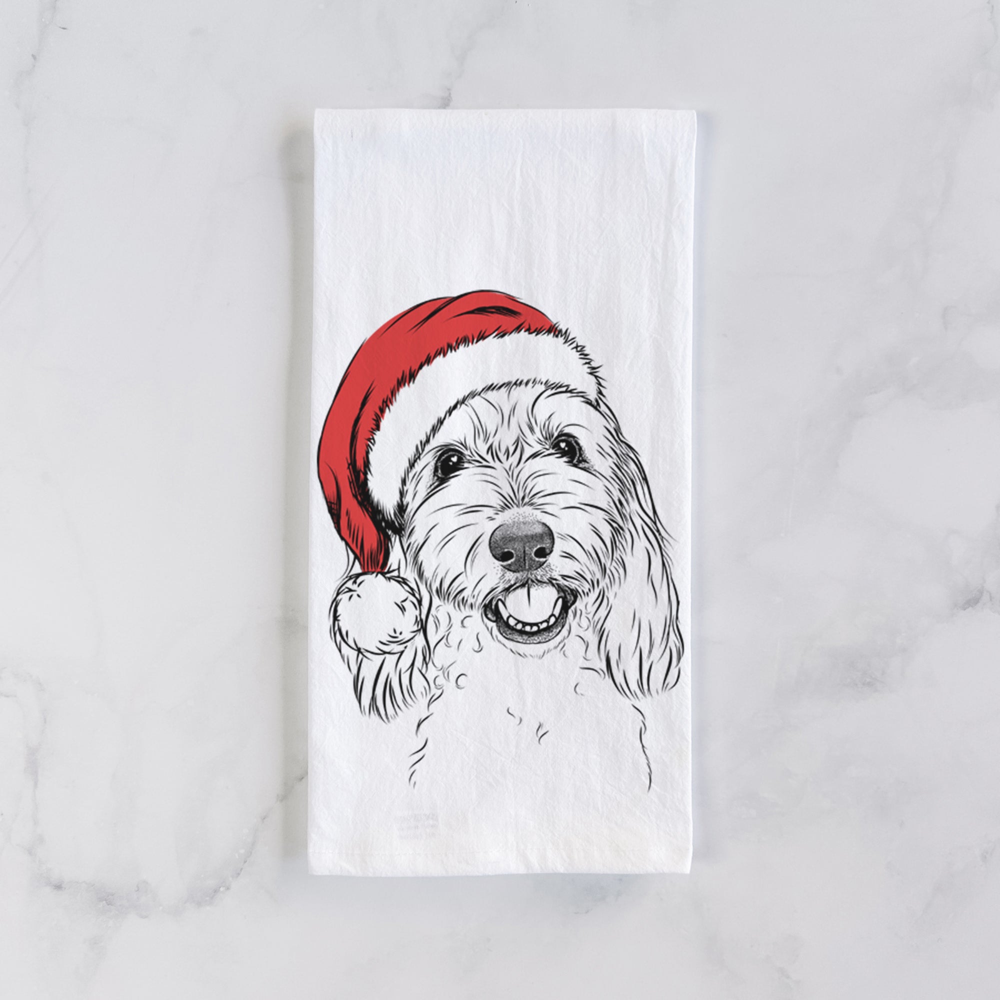 Louie the Coton de Tulear Tea Towel