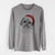 Santa Lucy the Shorkie - Men's Heavyweight 100% Cotton Long Sleeve