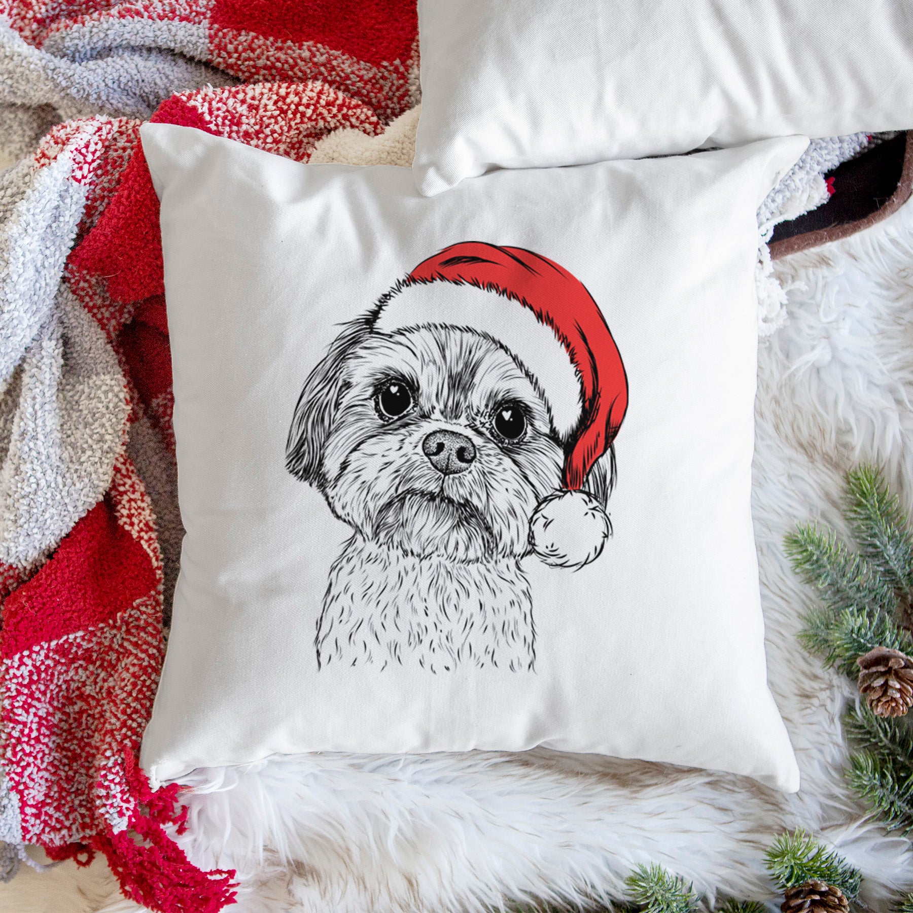 Lucy the Shorkie - Throw Pillow Cover