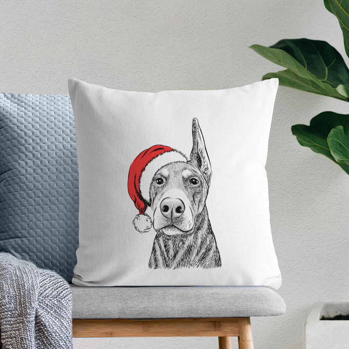 Luna the Doberman Pinscher - Throw Pillow Cover