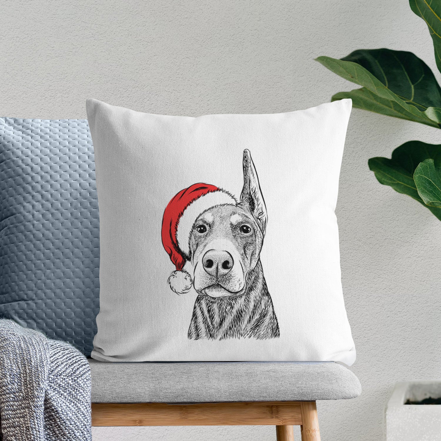 Luna the Doberman Pinscher - Throw Pillow Cover