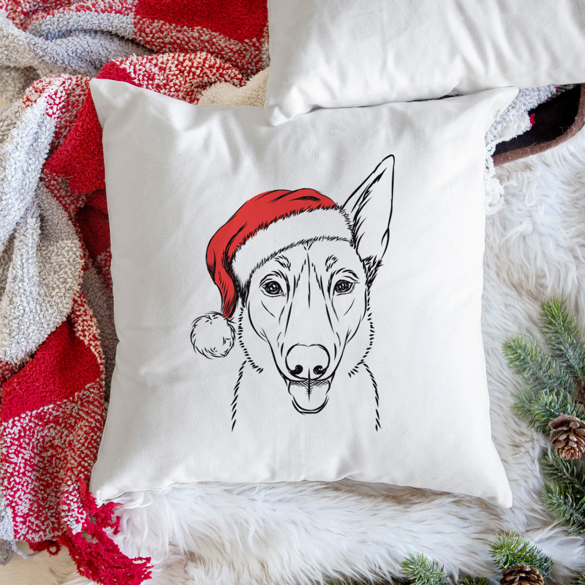 Lyric the Belgian Malinois - Throw Pillow Cover