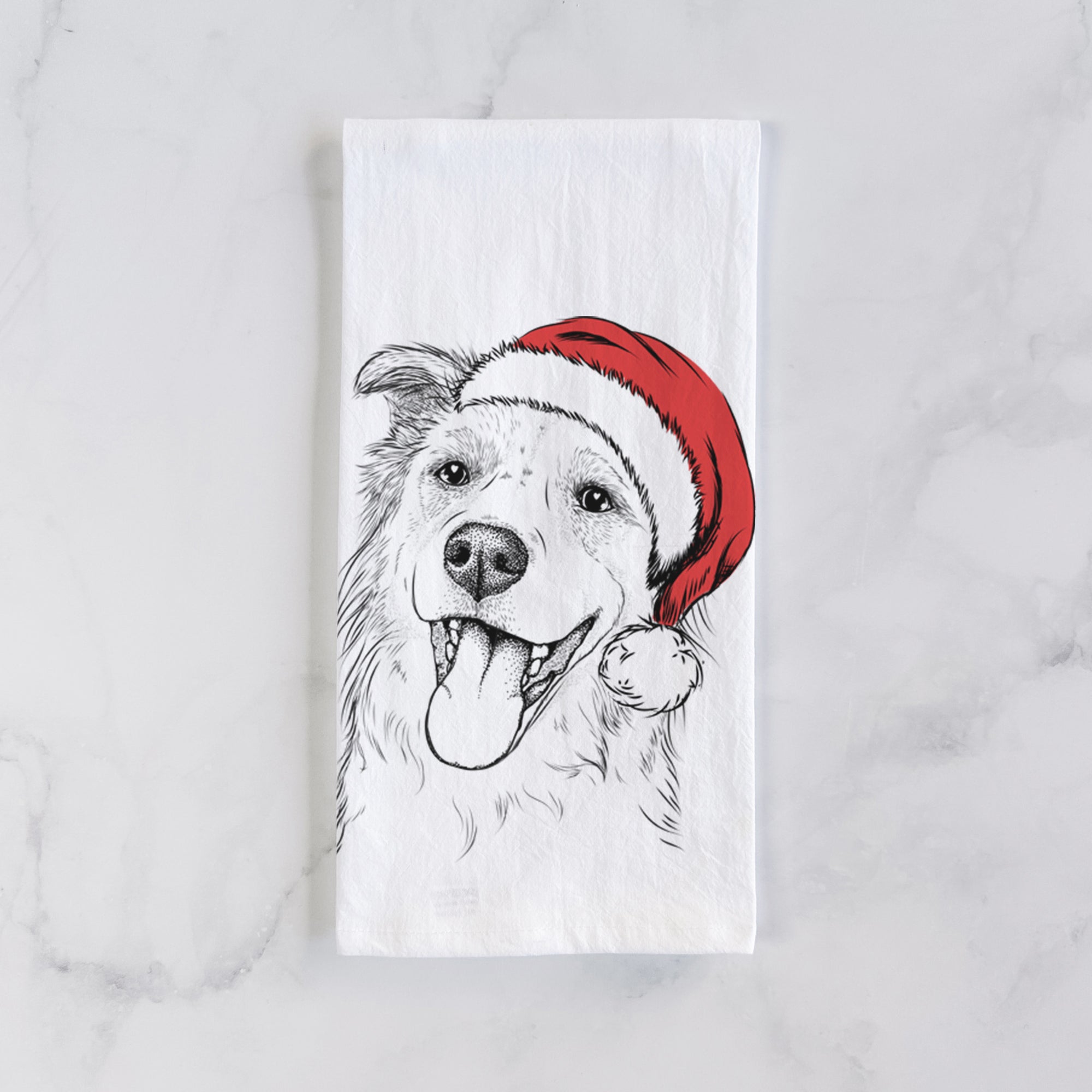 Macaroni the Border Collie Tea Towel