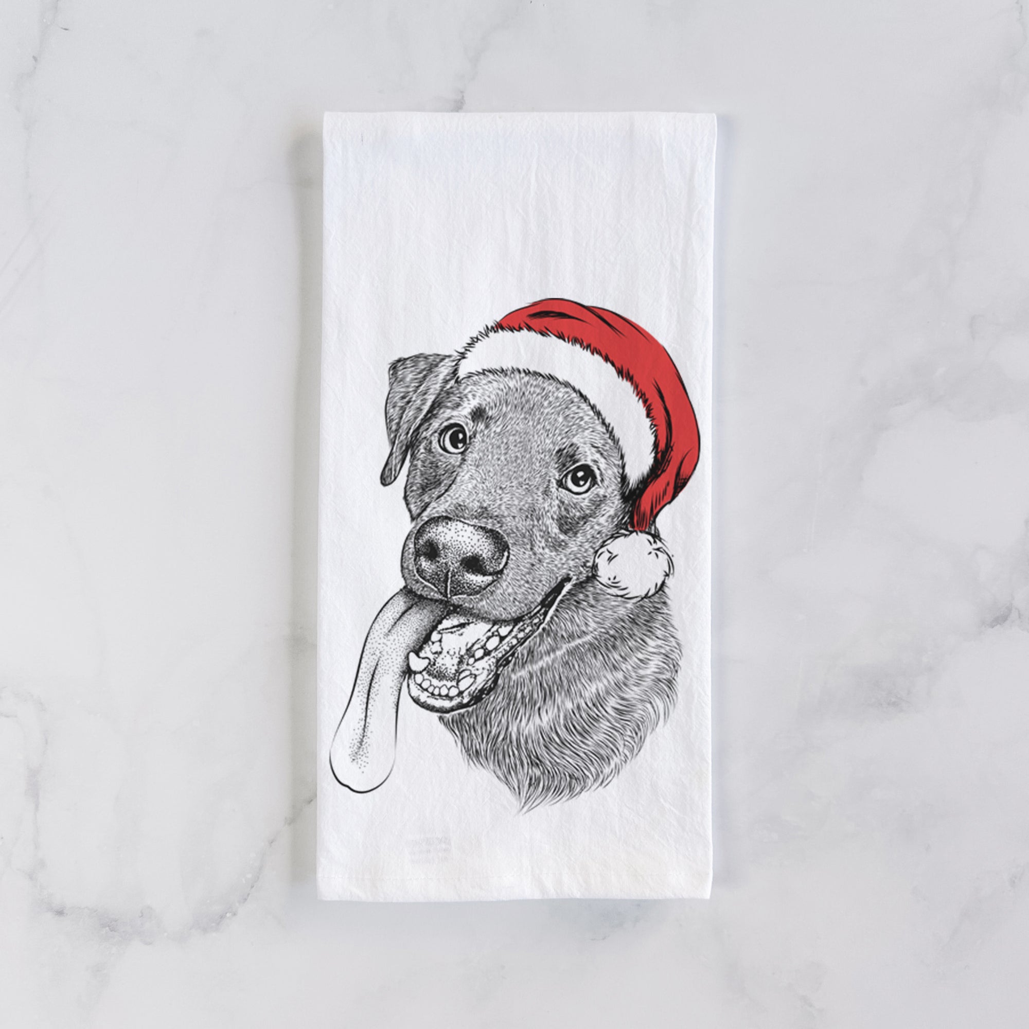 Macaroni the Lab Mix Tea Towel