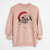 Santa Macy the Pug - Unisex Pigment Dyed Crew Sweatshirt