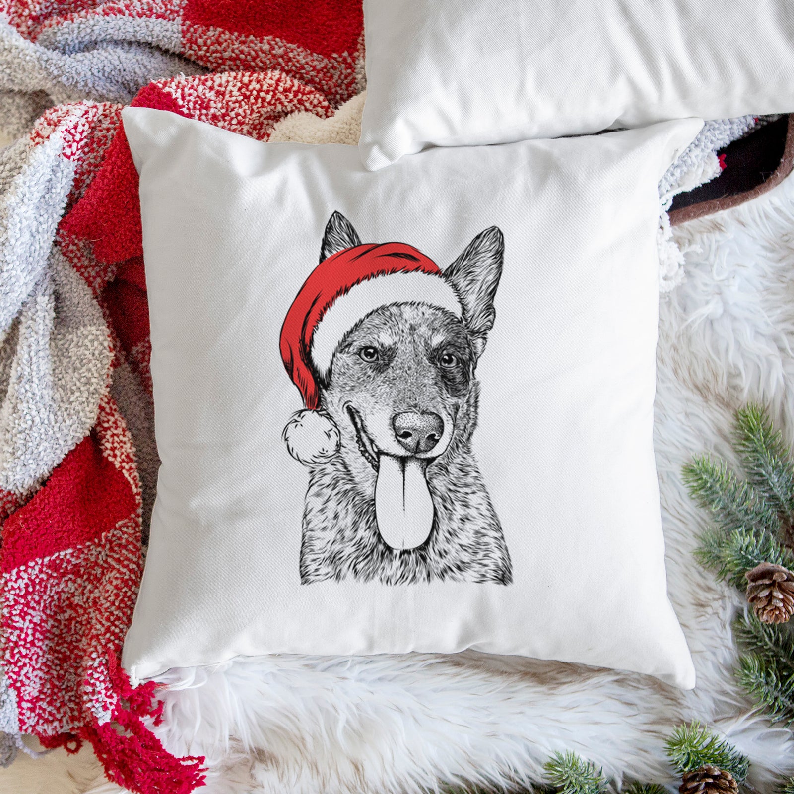 Madison the Blue Heeler - Throw Pillow Cover