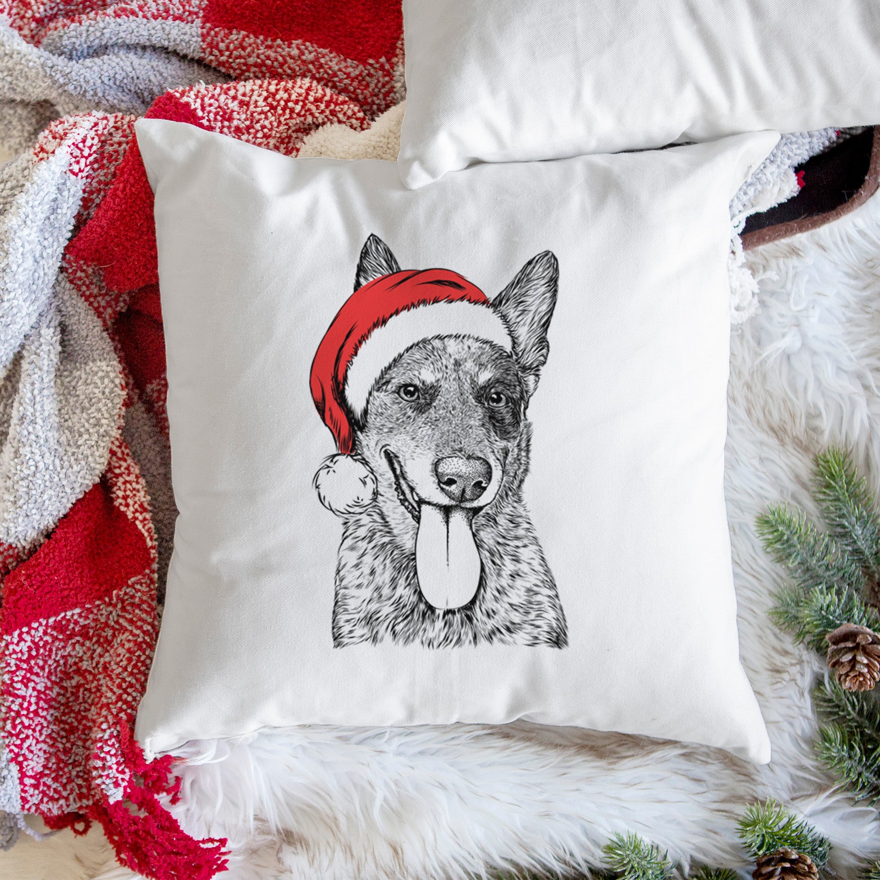 Madison the Blue Heeler - Throw Pillow Cover