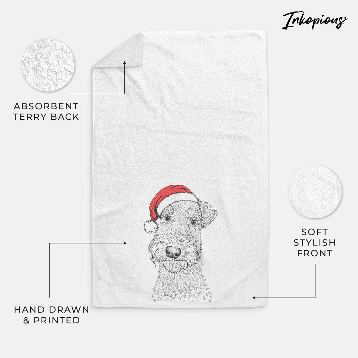 Roc Haven Maggie May the Airedale Terrier Decorative Hand Towel