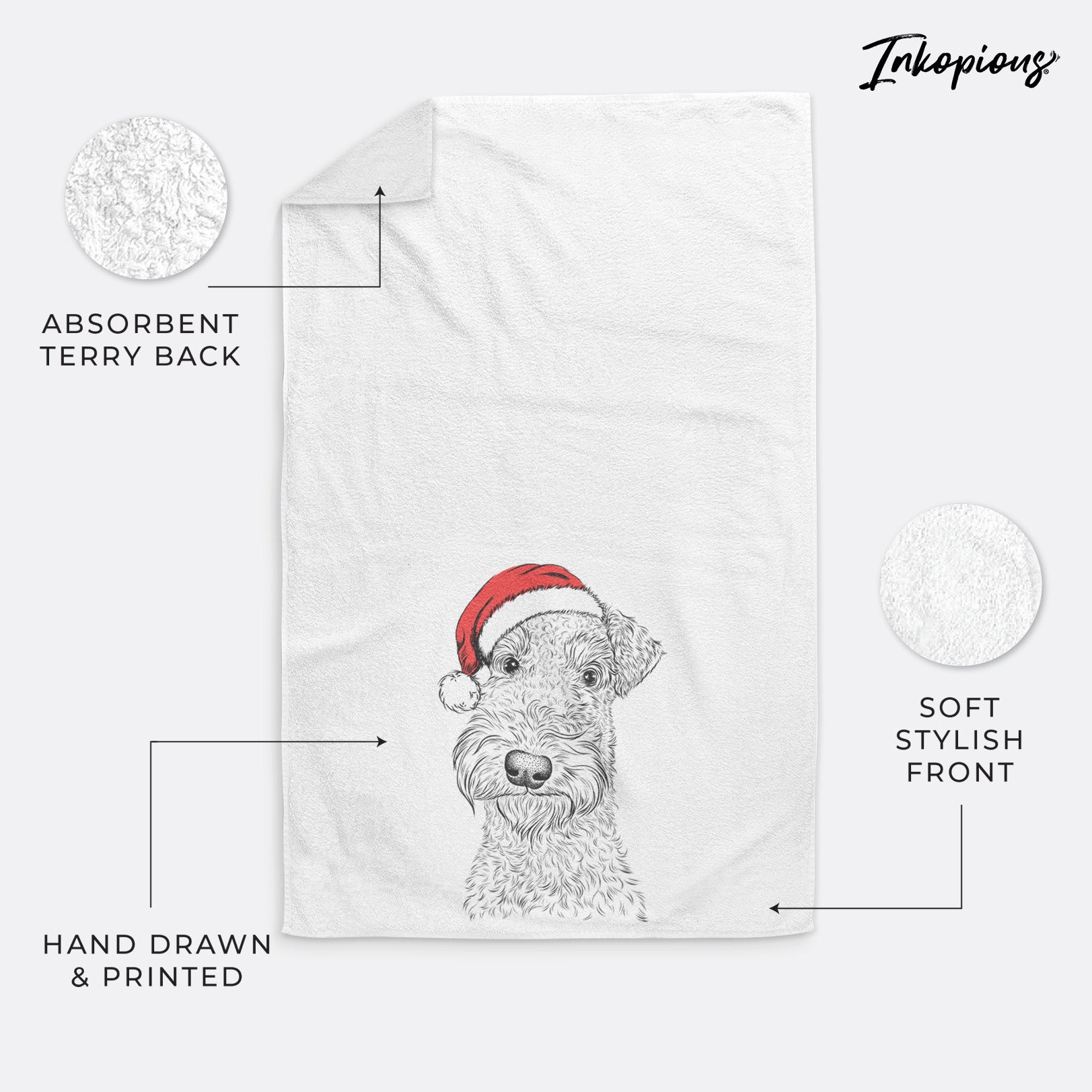 Roc Haven Maggie May the Airedale Terrier Decorative Hand Towel