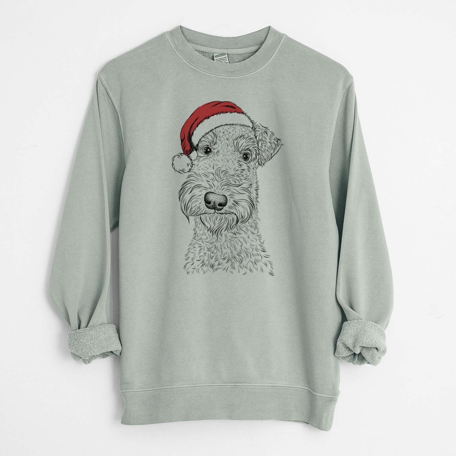 Santa Roc Haven Maggie May the Airedale Terrier - Unisex Pigment Dyed Crew Sweatshirt
