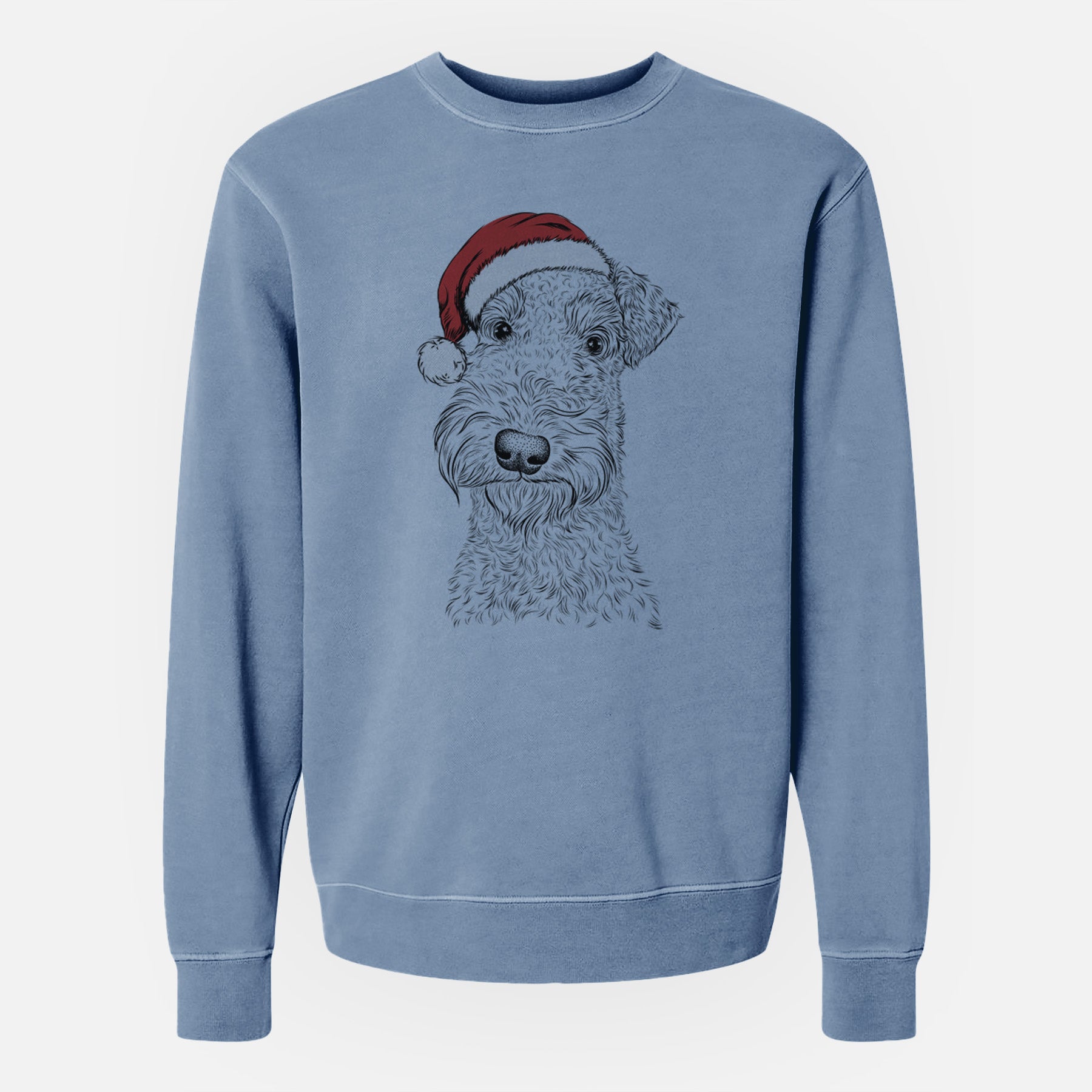 Santa Roc Haven Maggie May the Airedale Terrier - Unisex Pigment Dyed Crew Sweatshirt