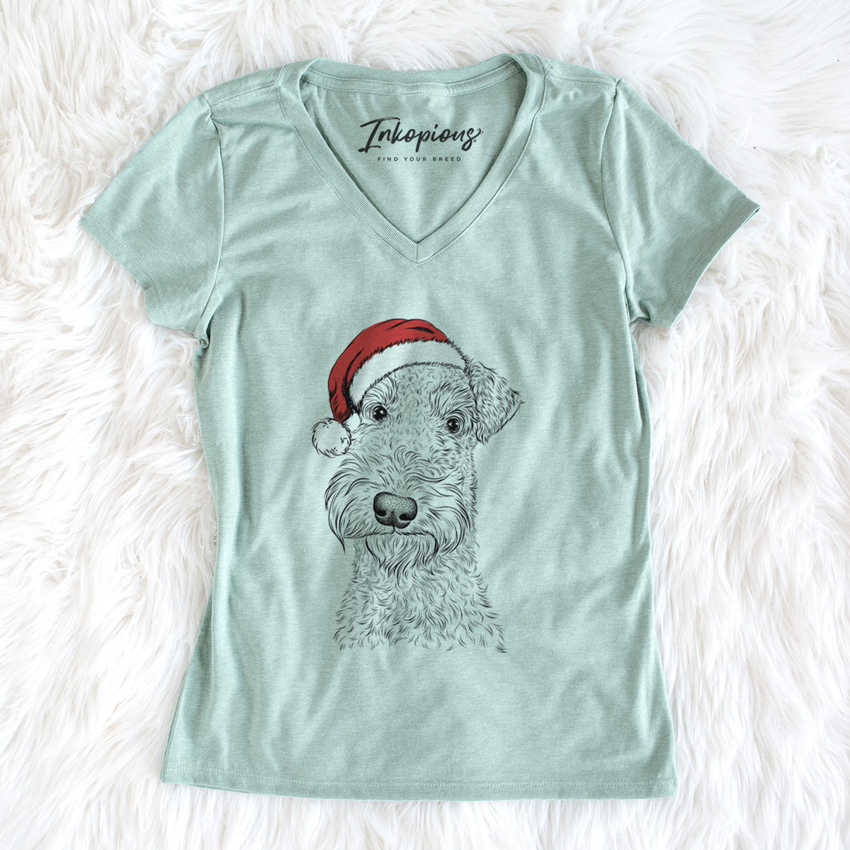 Santa Roc Haven Maggie May the Airedale Terrier - Women's Perfect V-neck Shirt