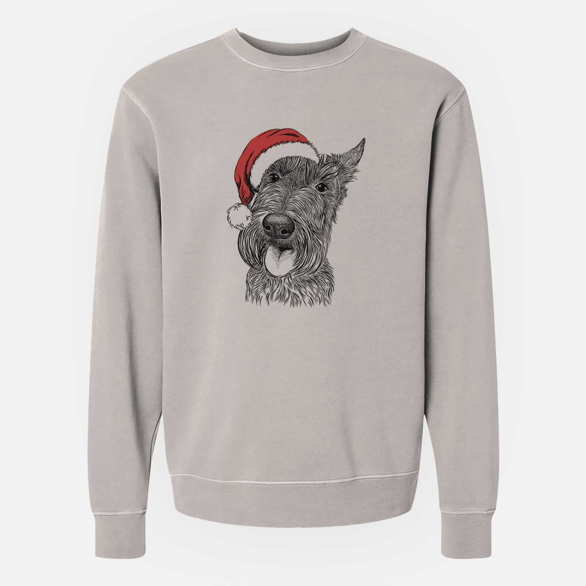 Santa Magnus the Scottish Terrier - Unisex Pigment Dyed Crew Sweatshirt