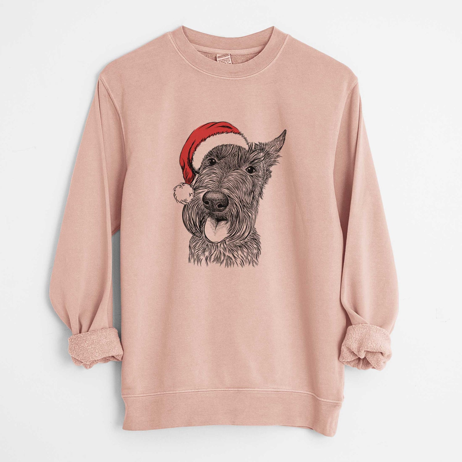 Santa Magnus the Scottish Terrier - Unisex Pigment Dyed Crew Sweatshirt