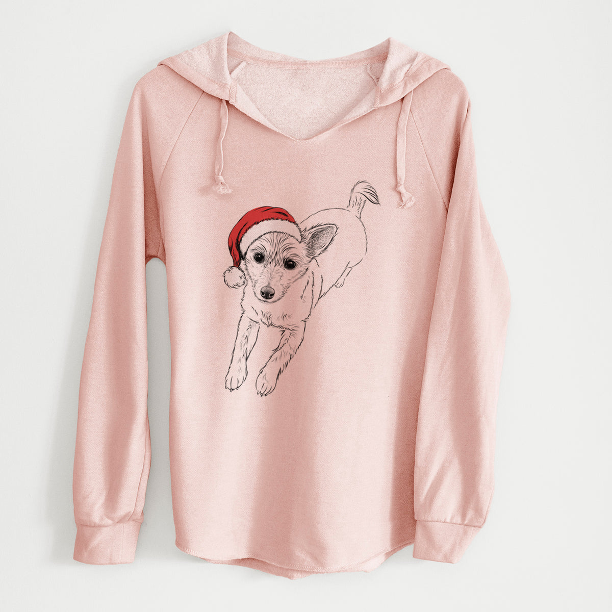 Santa Maisie the Terrier Mix - Cali Wave Hooded Sweatshirt