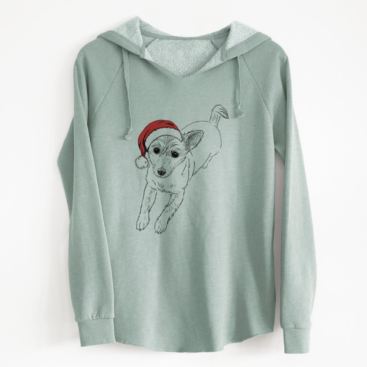 Santa Maisie the Terrier Mix - Cali Wave Hooded Sweatshirt
