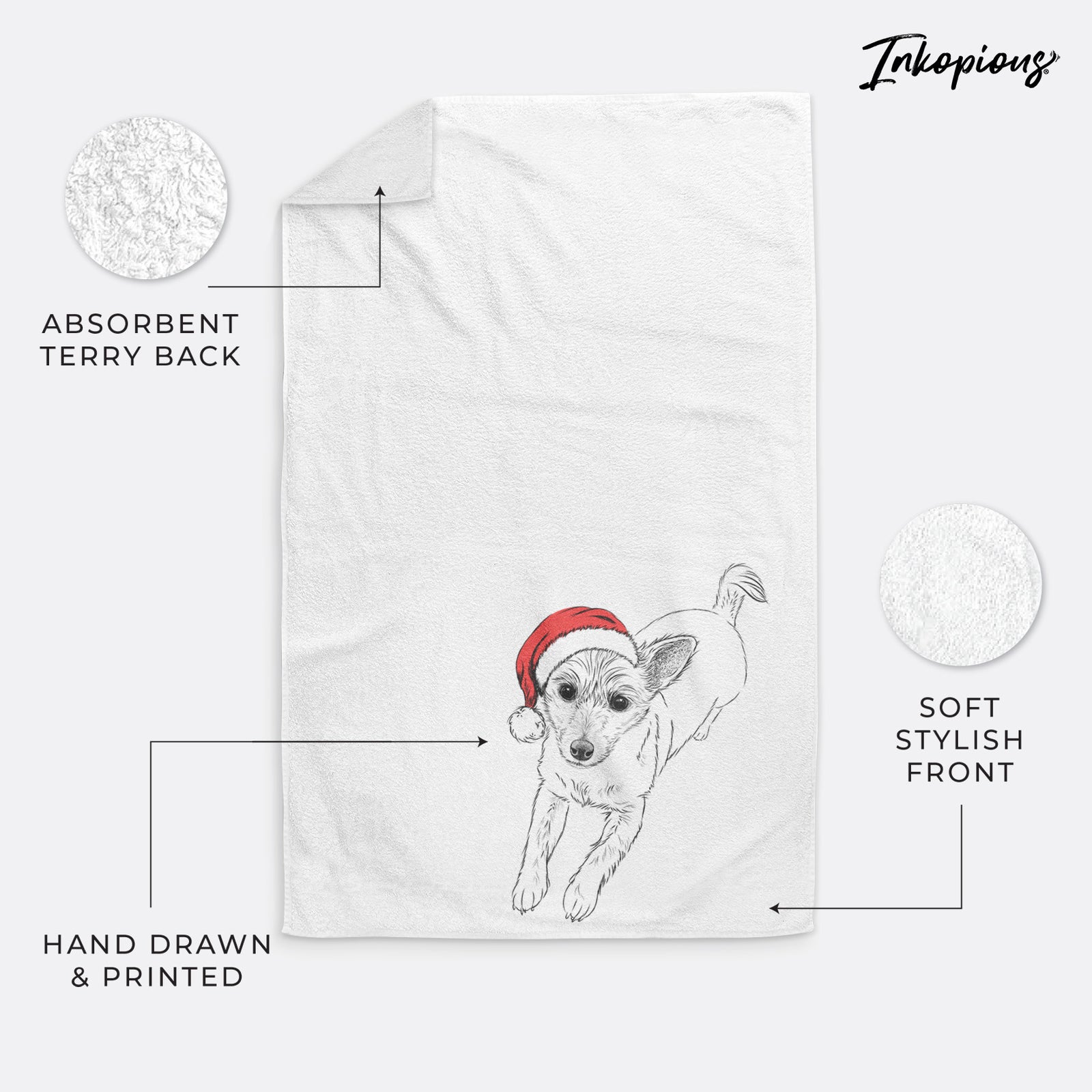 Maisie the Terrier Mix Premium Hand Towel