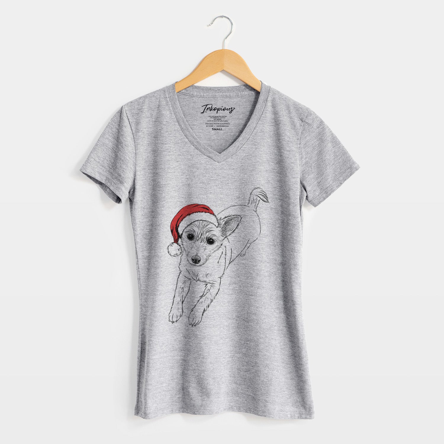 Santa Maisie the Terrier Mix - Women's Perfect V-neck Shirt