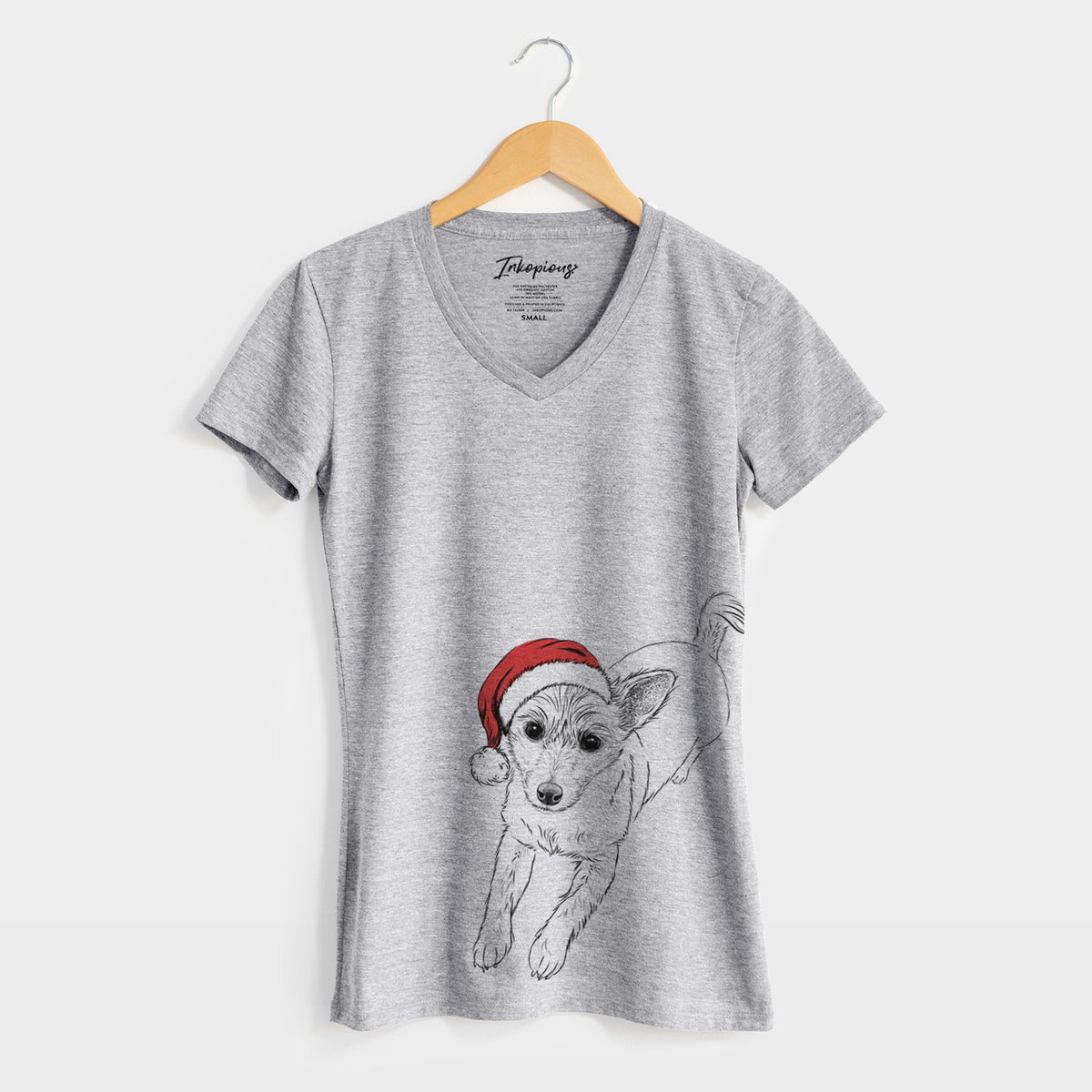 Santa Maisie the Terrier Mix - Women's Perfect V-neck Shirt