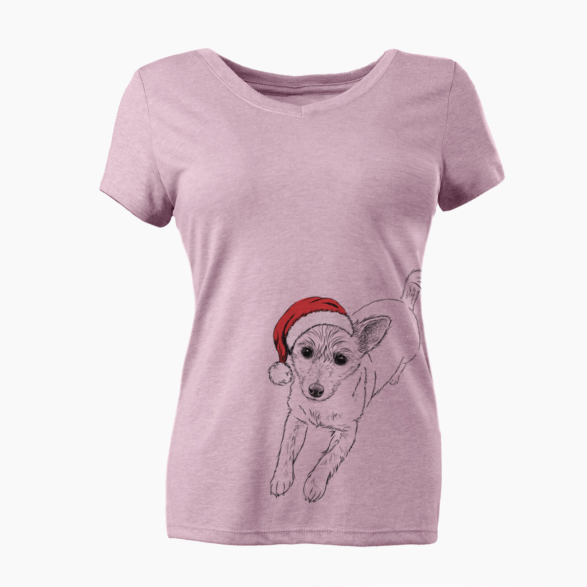 Santa Maisie the Terrier Mix - Women's Perfect V-neck Shirt