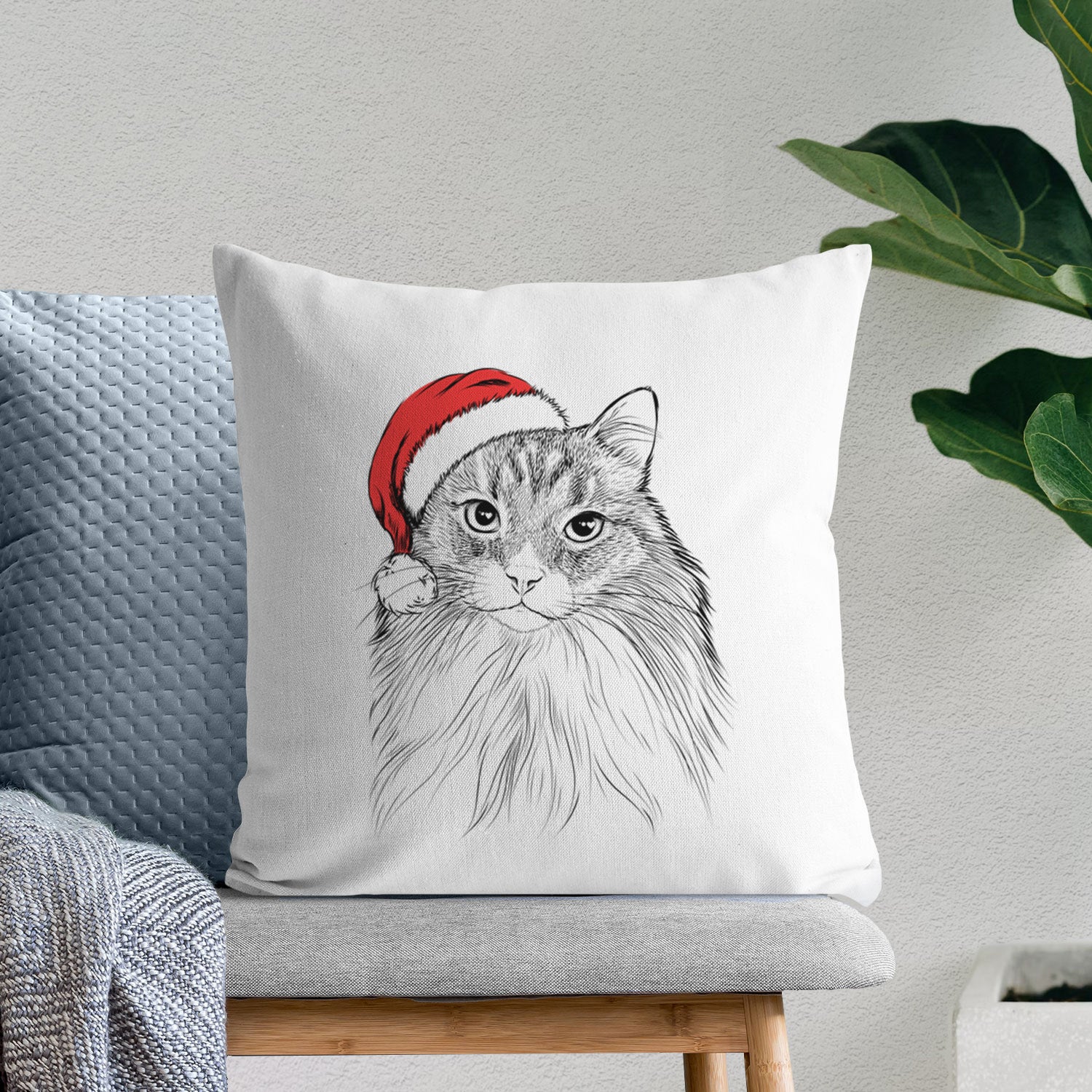 Maks the Siberian Cat - Throw Pillow Cover