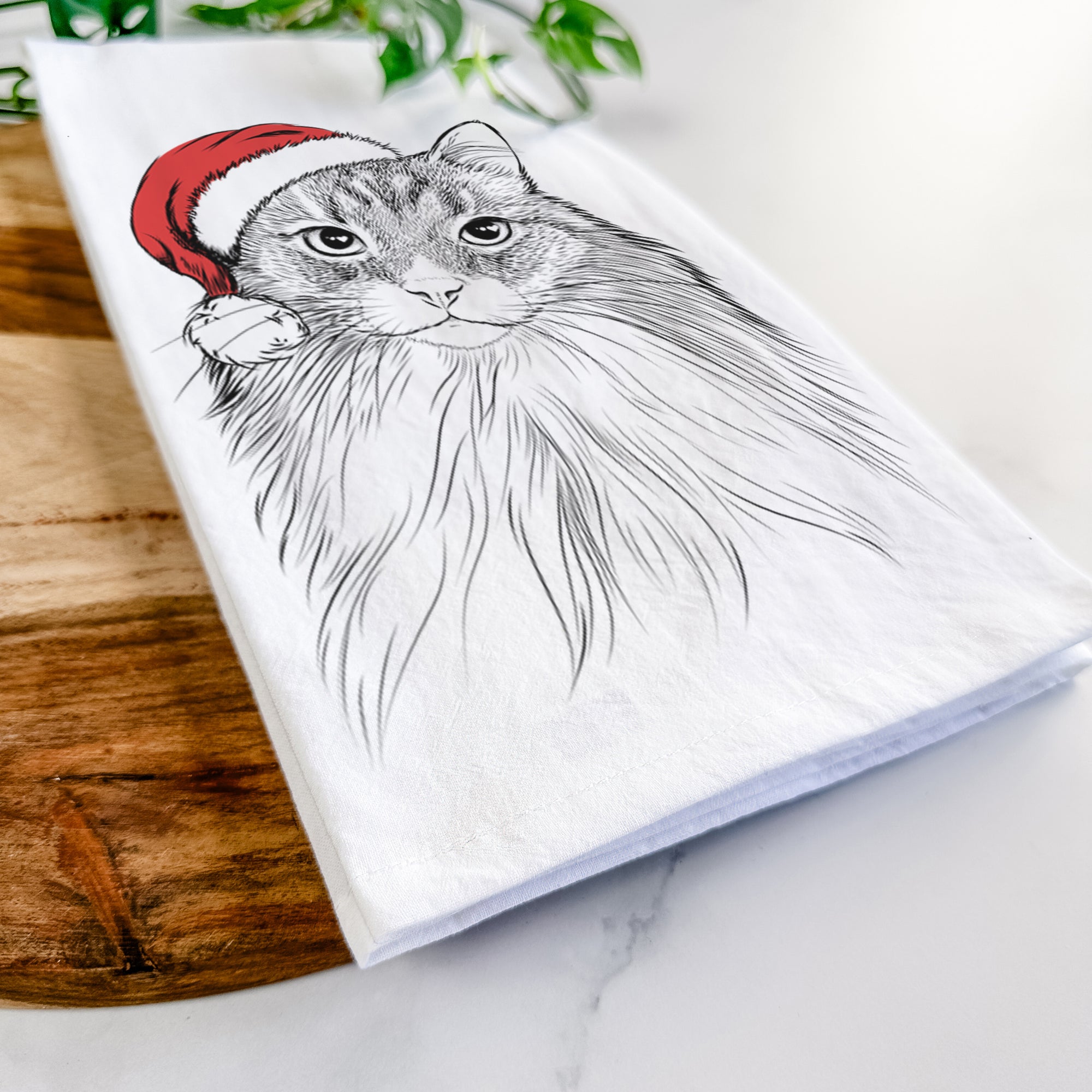 Maks the Siberian Cat Tea Towel