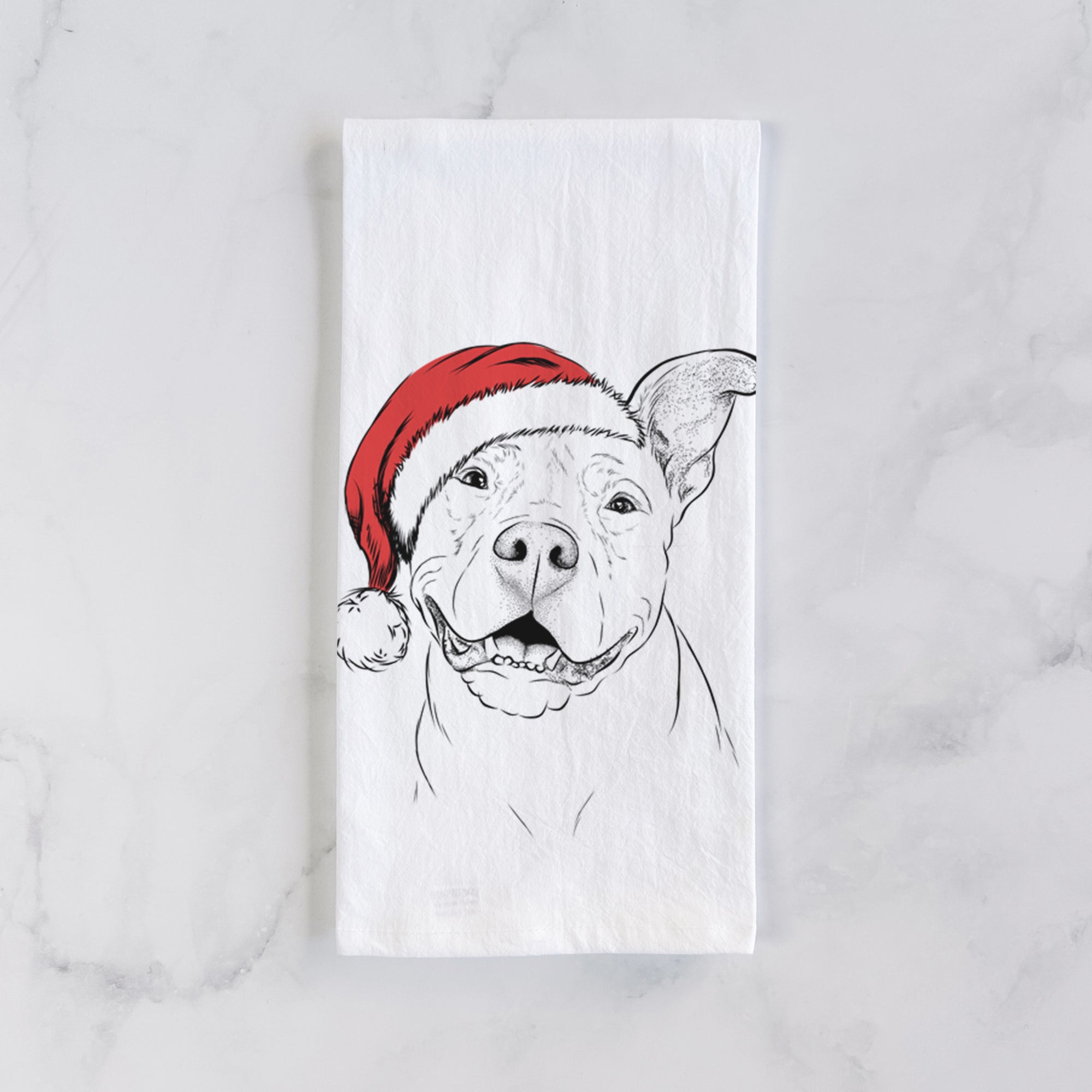 Malibu the Staffordshire Terrier/Pitbull Mix Tea Towel