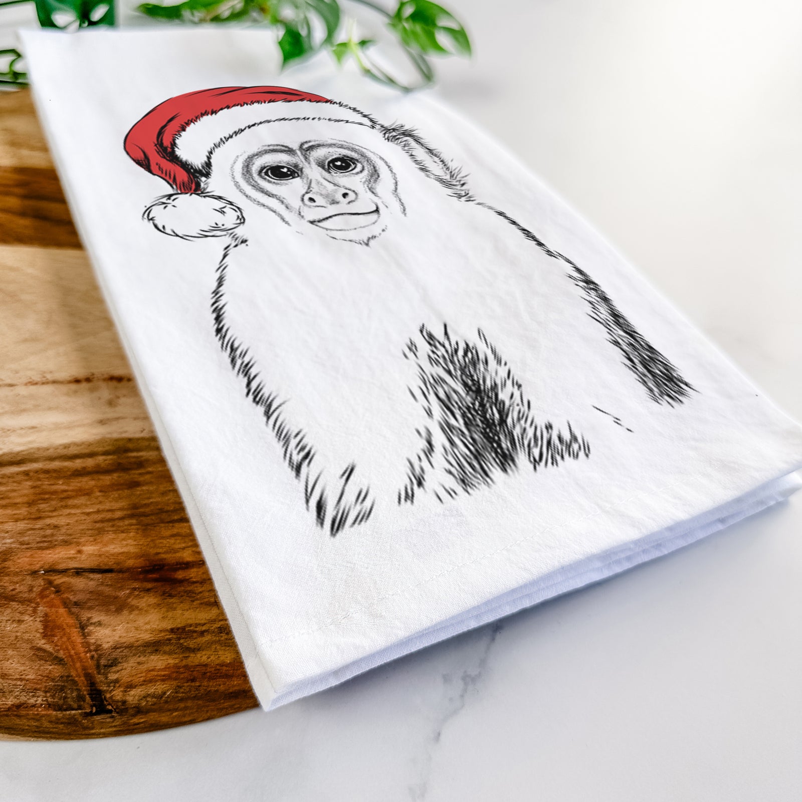 Marcel the Capuchin Monkey Tea Towel