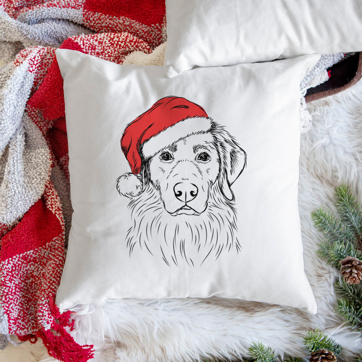 Marley the Golden Retriever - Throw Pillow Cover