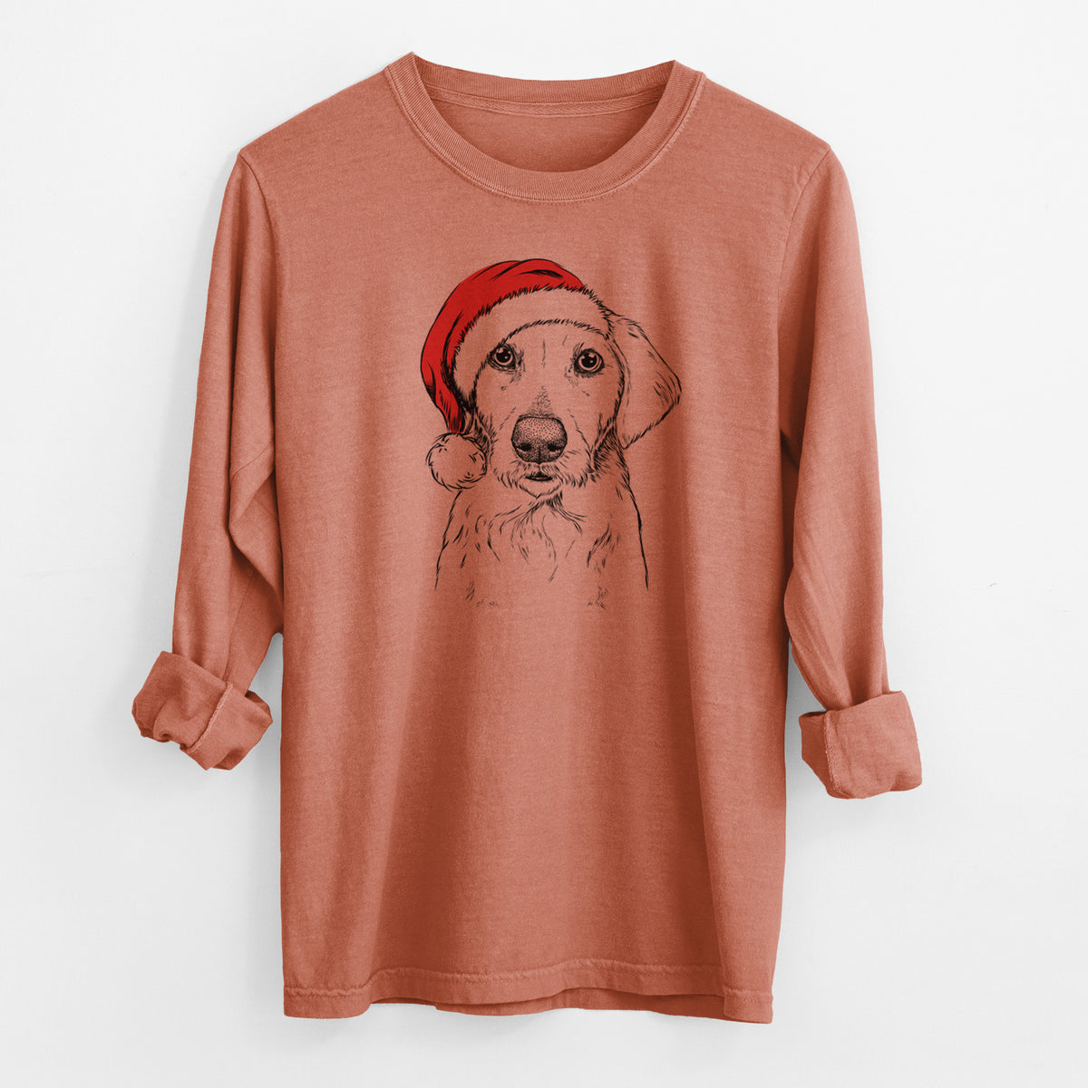Santa Marley Sue the Labradoodle - Men's Heavyweight 100% Cotton Long Sleeve