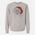 Santa Mickey the Bichon Frise - Unisex Pigment Dyed Crew Sweatshirt